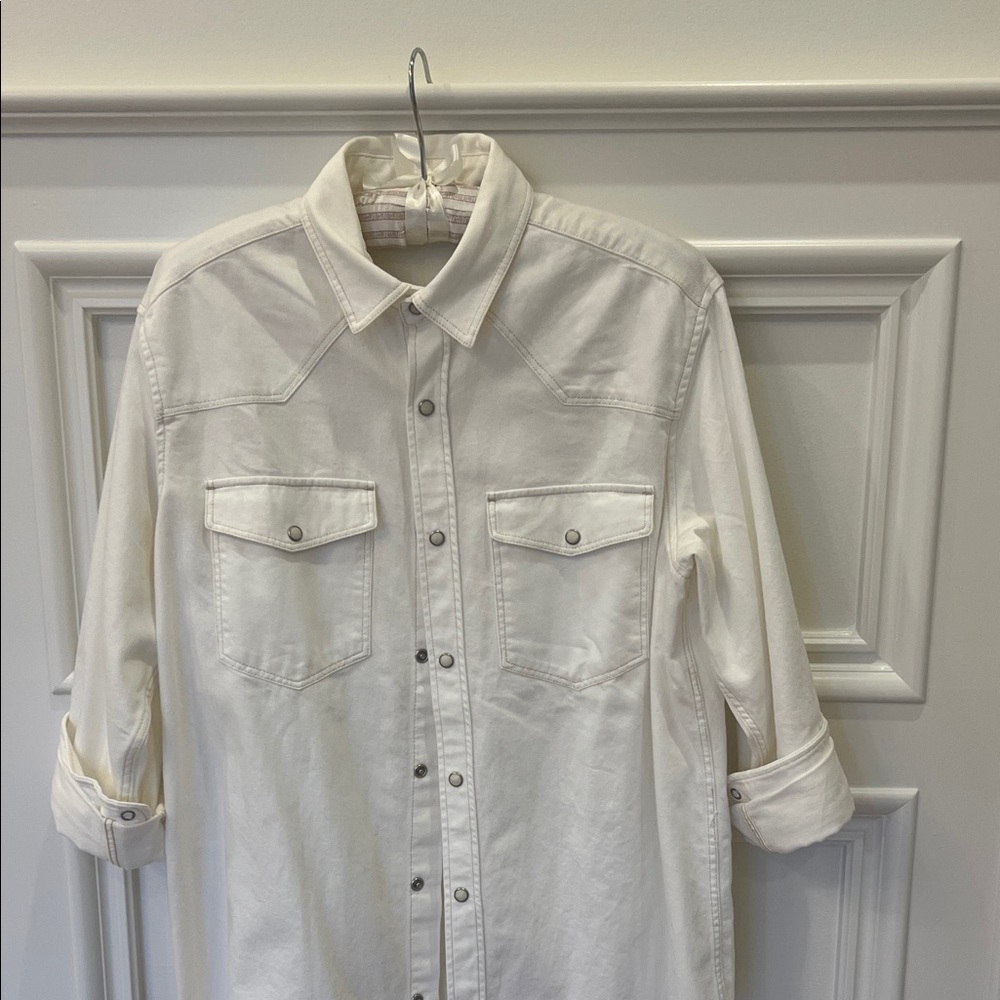 White Button-Up Shirt - Picture 3 of 15